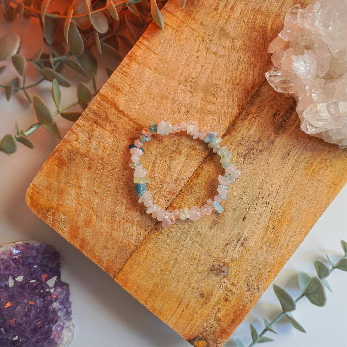 Pulsera Morganita | Chips | Paz, armonía y amor