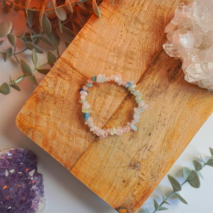Pulsera Morganita | Chips | Paz, armonía y amor