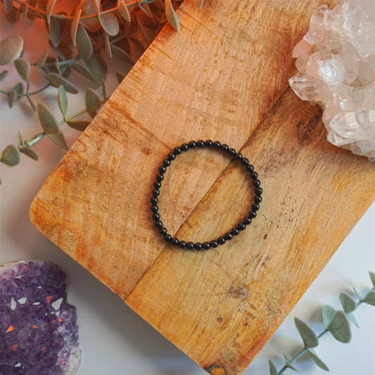 Pulsera Turmalina | Bolas 4mm | Escudo protector y transmutación