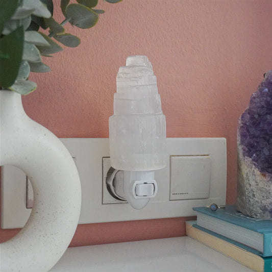 Lámpara de Selenita - Limpieza energética y atmósfera pacífica