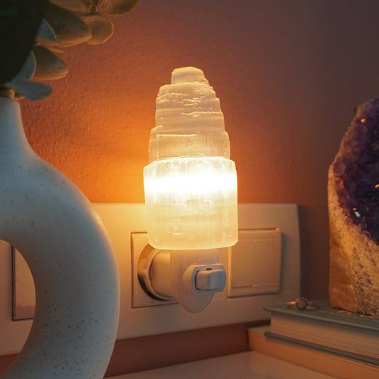 Lámpara de Selenita - Limpieza energética y atmósfera pacífica