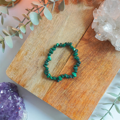Pulsera Malaquita | Chips | Transformación y liberación de bloqueos