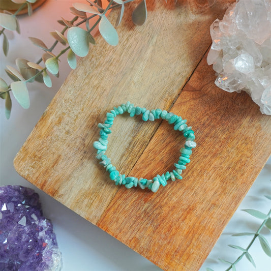 Pulsera Amazonita | Chips | Equilibrio emocional y feminidad
