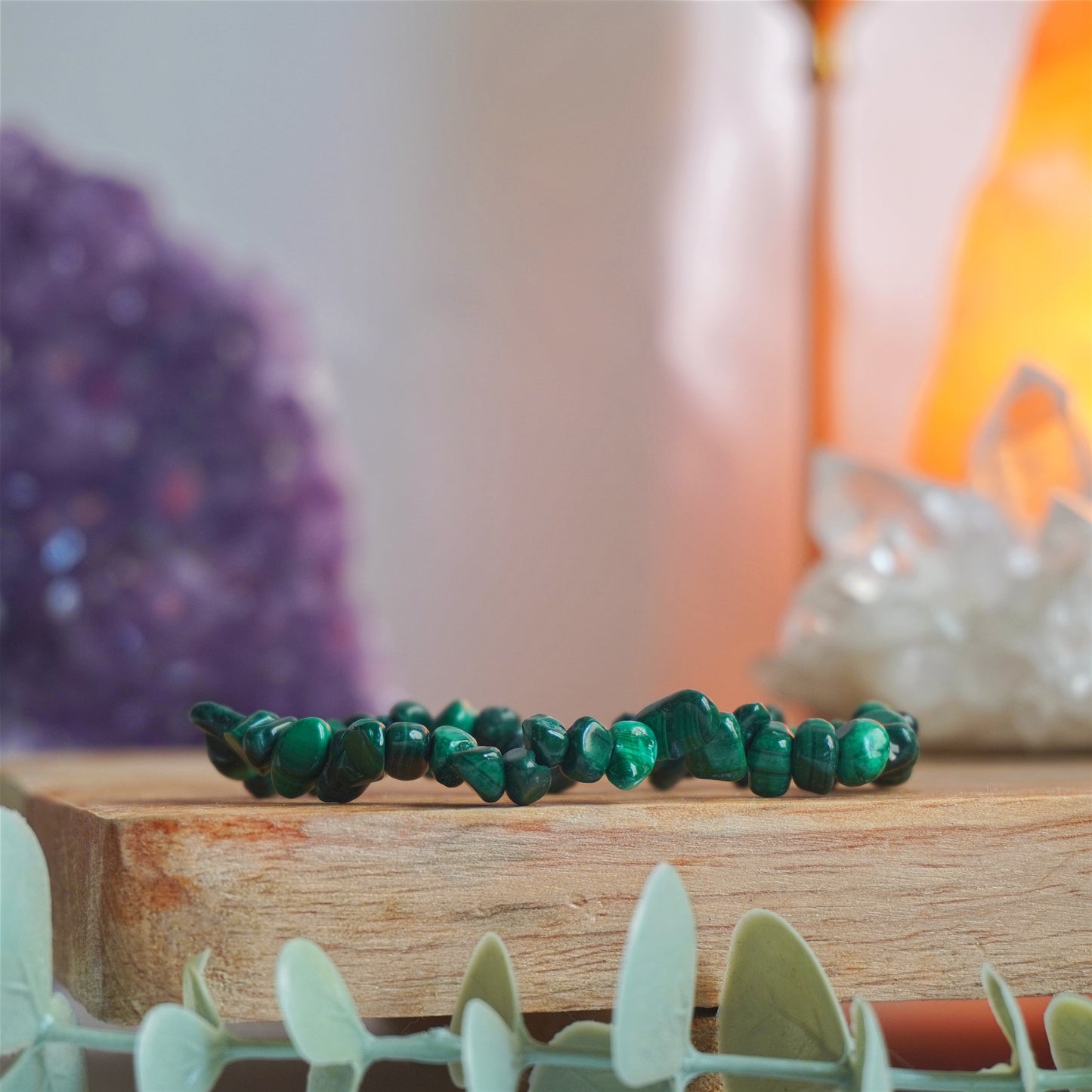 Pulsera Malaquita | Chips | Transformación y liberación de bloqueos