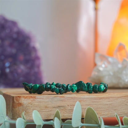 Pulsera Malaquita | Chips | Transformación y liberación de bloqueos