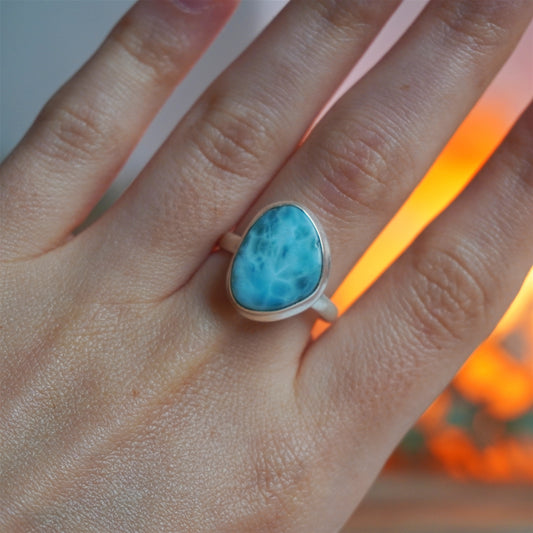Anillo Larimar | Paz emocional y serenidad