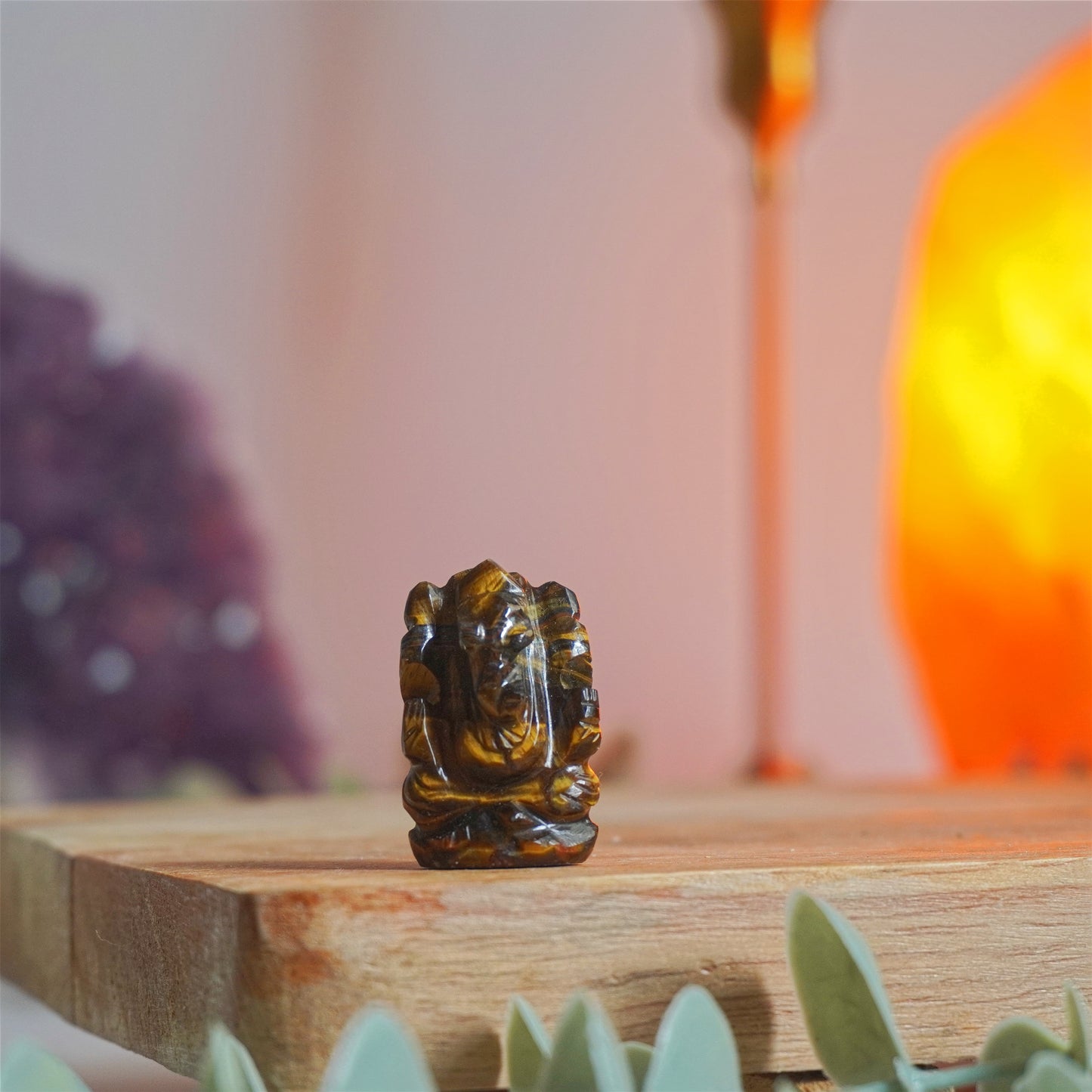 Mini Ganesha de Ojo de Tigre | Protección y seguridad