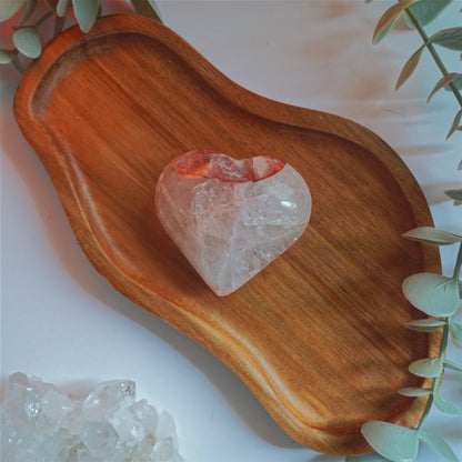 Corazón de Cuarzo Hematoide | Enraizamiento, fuerza y equilibrio