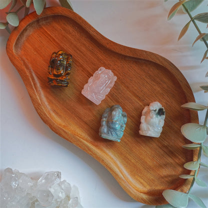 Mini Ganesha de Cuarzo Rosa | Amor propio y autoestima