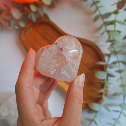 Corazón de Cuarzo Hematoide | Enraizamiento, fuerza y equilibrio