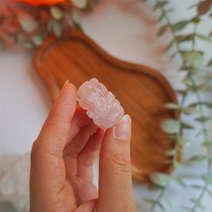 Mini Ganesha de Cuarzo Rosa | Amor propio y autoestima