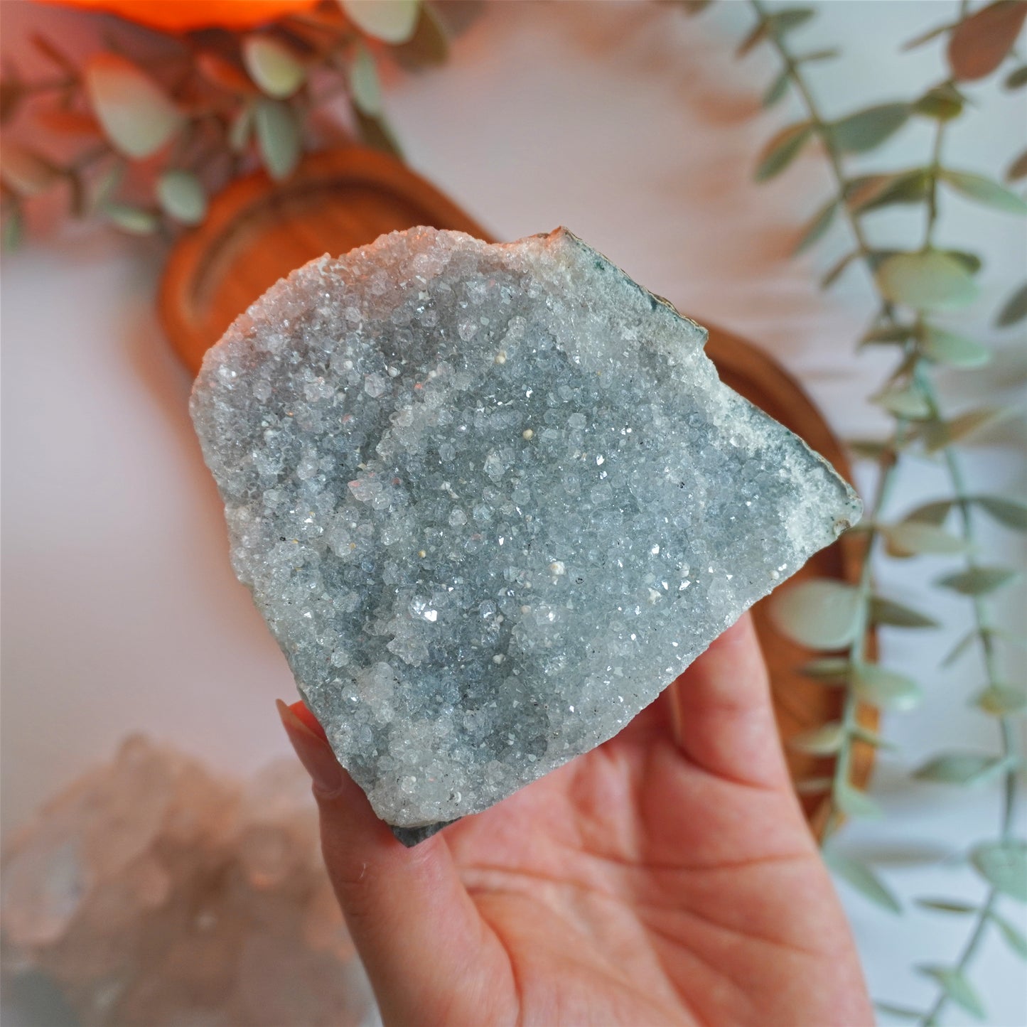 Drusa de Amatista Gris con base plana | Calma mental y paz