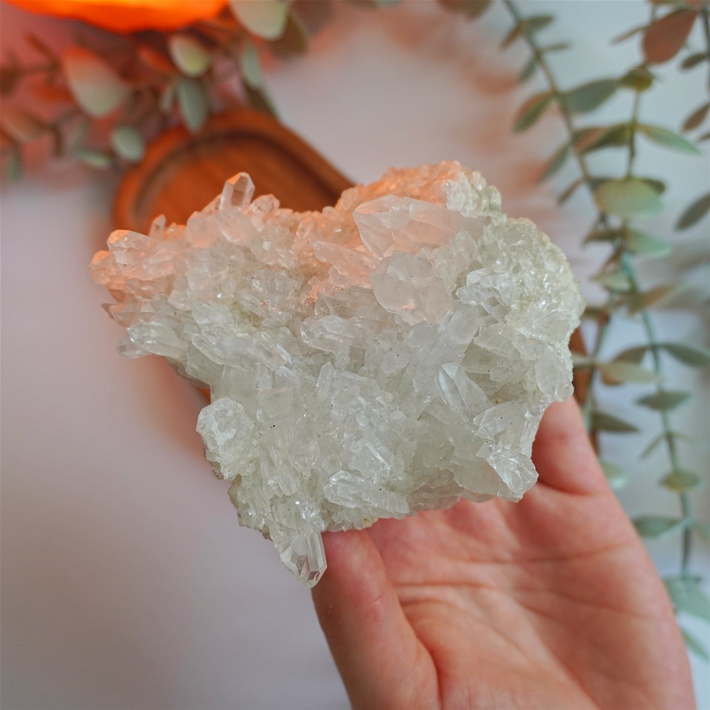 Drusa de Cuarzo Blanco | Limpieza energética y claridad