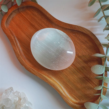 Palmstone de Selenita | Limpieza energética y atmósfera pacífica