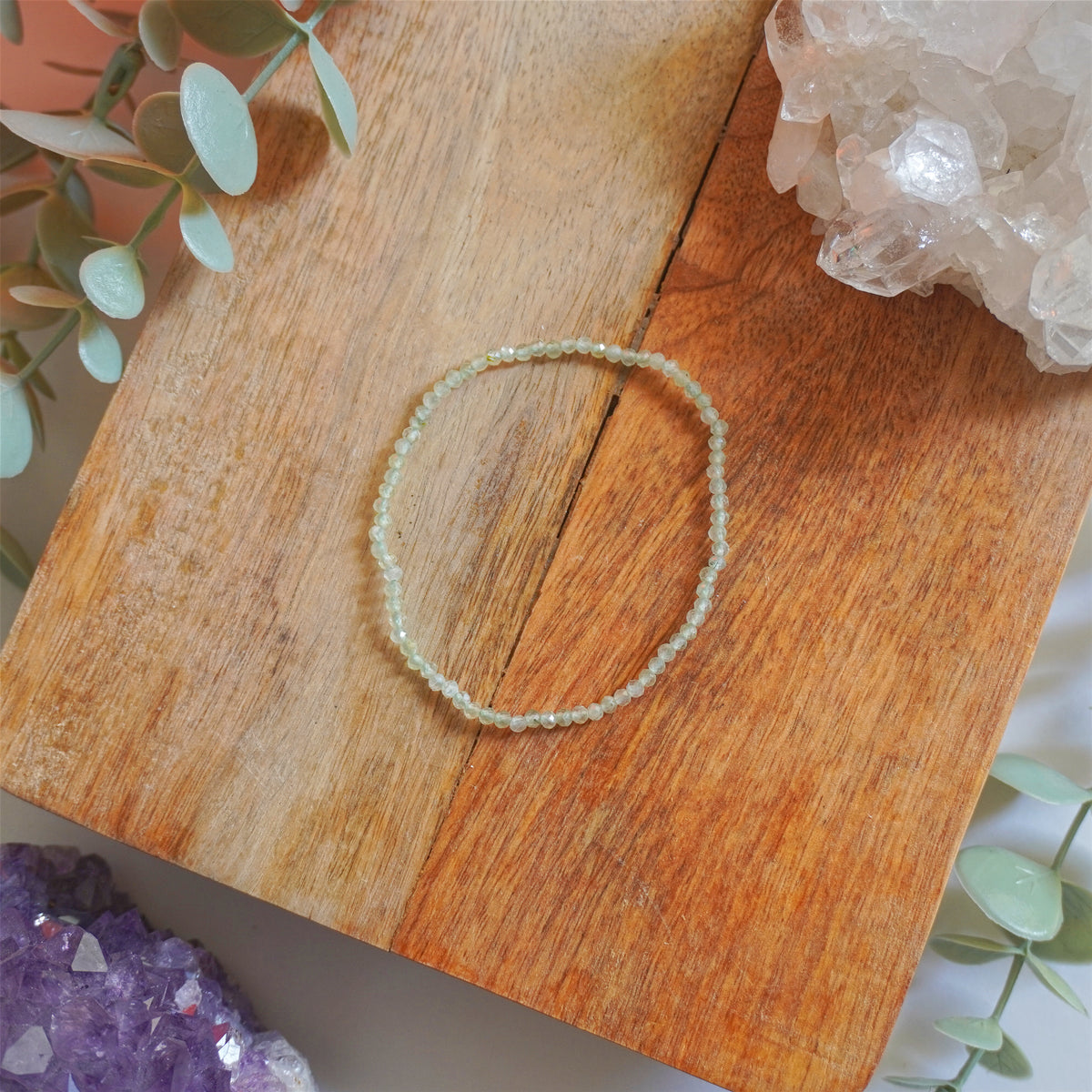 Pulsera Prehnita | Facetada | Meditación y visualización