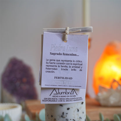 Vela Ritual | Fertilidad - Piedra Luna