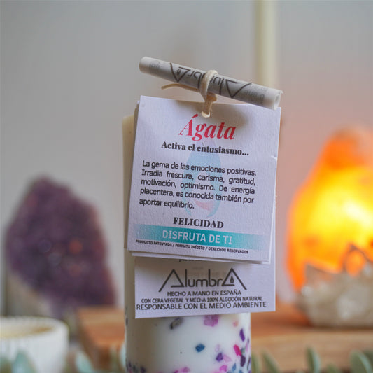Vela Ritual | Felicidad - Ágata