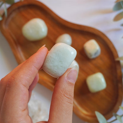 Jade Verde rodado | Buena suerte y prosperidad