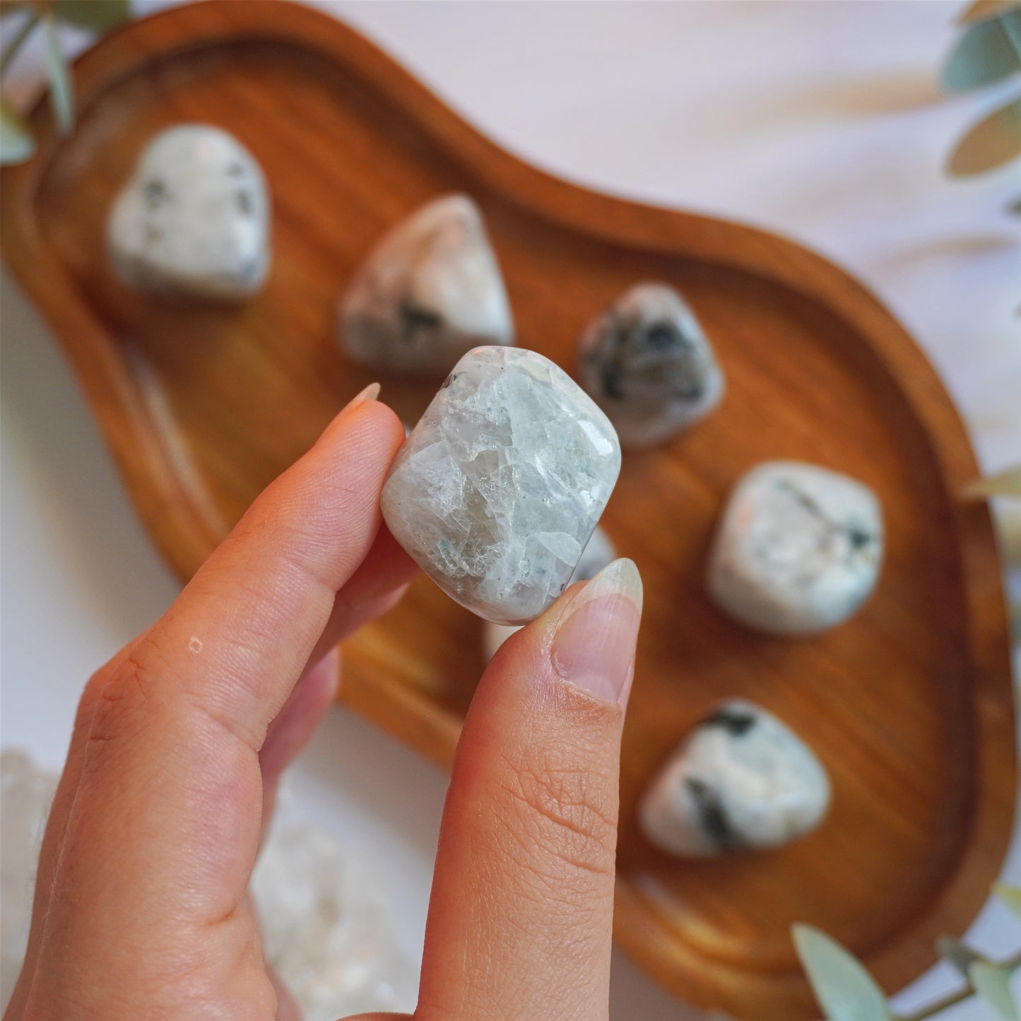 Piedra Luna rodado | Energía femenina e intuición
