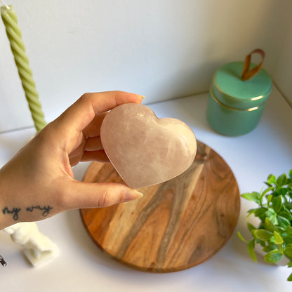 Corazón de Cuarzo Rosa