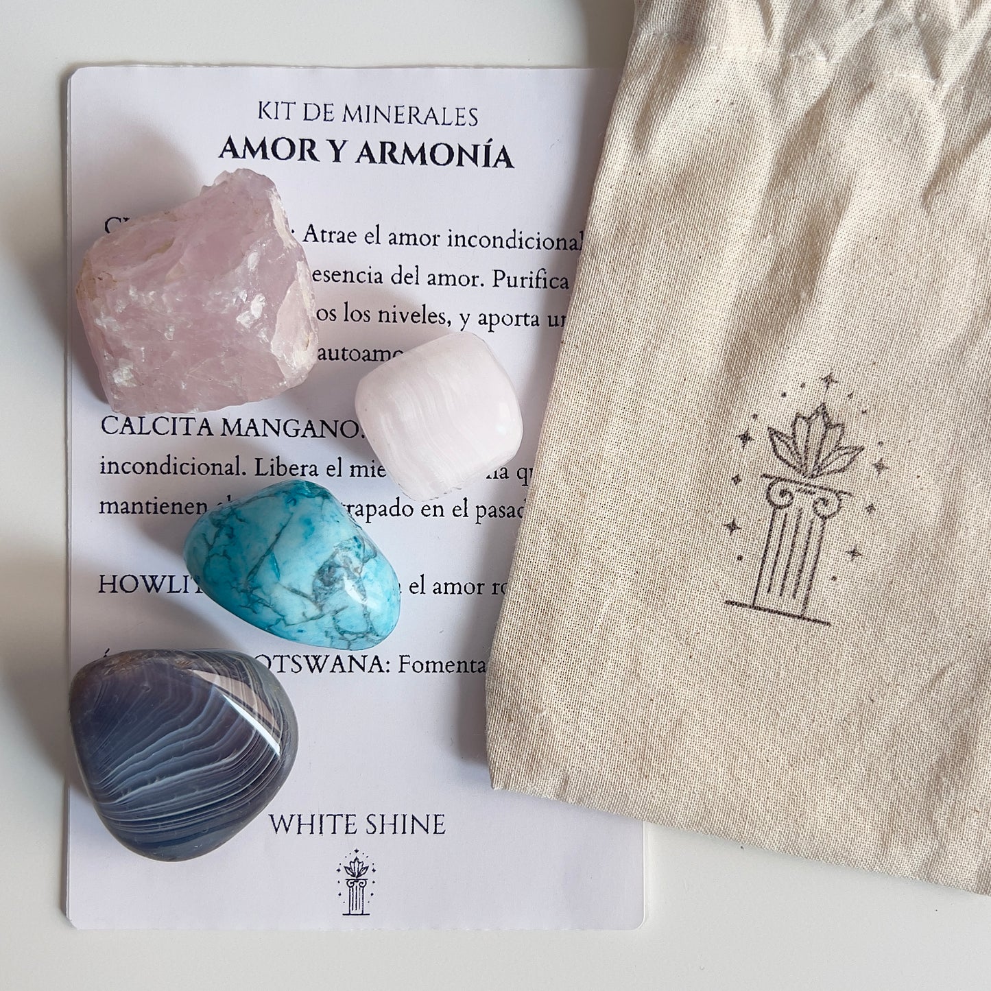 Kit de minerales para el amor y armonía