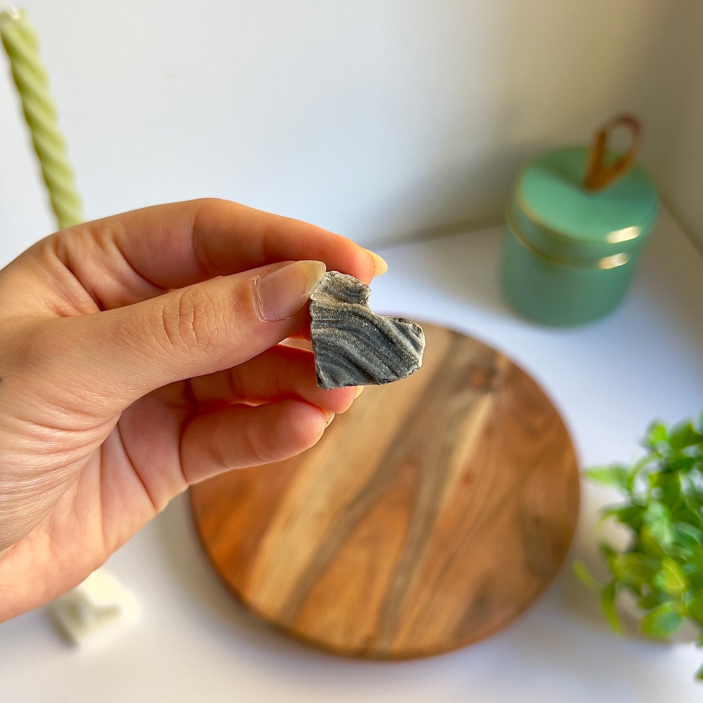 Corazón de Calcedonia cristalizada