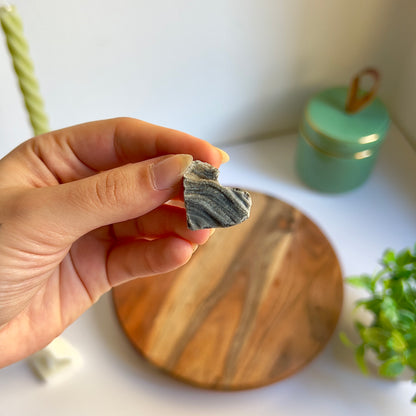 Corazón de Calcedonia cristalizada